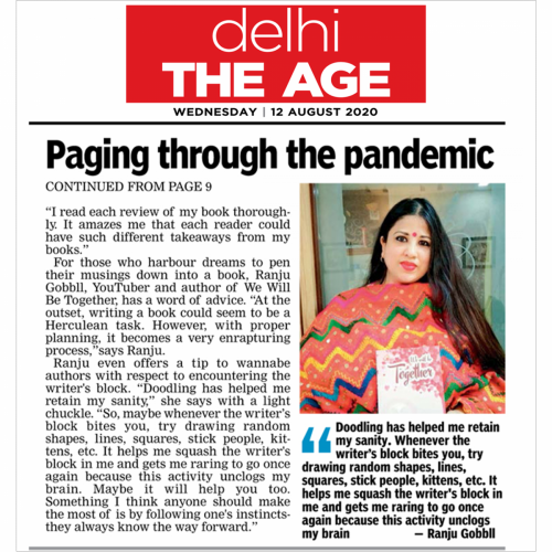 Ranju Gobble Author Coverage (The Asian Age)