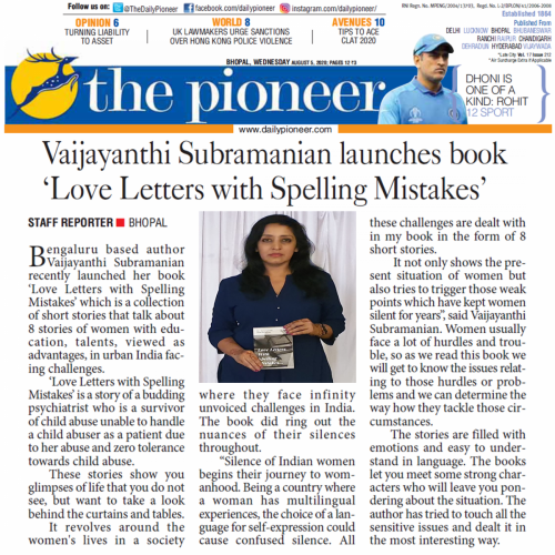 Vaijayanthi Subramanian Author Coverage (Pioneer)