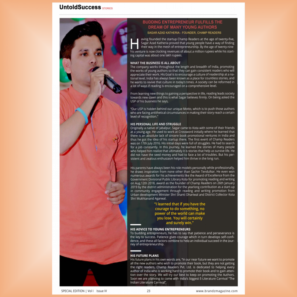 BrandzMagazine Vol-I Issue-IV Cutting